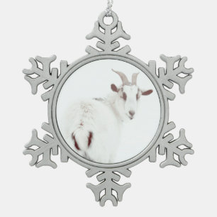 Ornement Flocon De Neige Chèvres de Noël