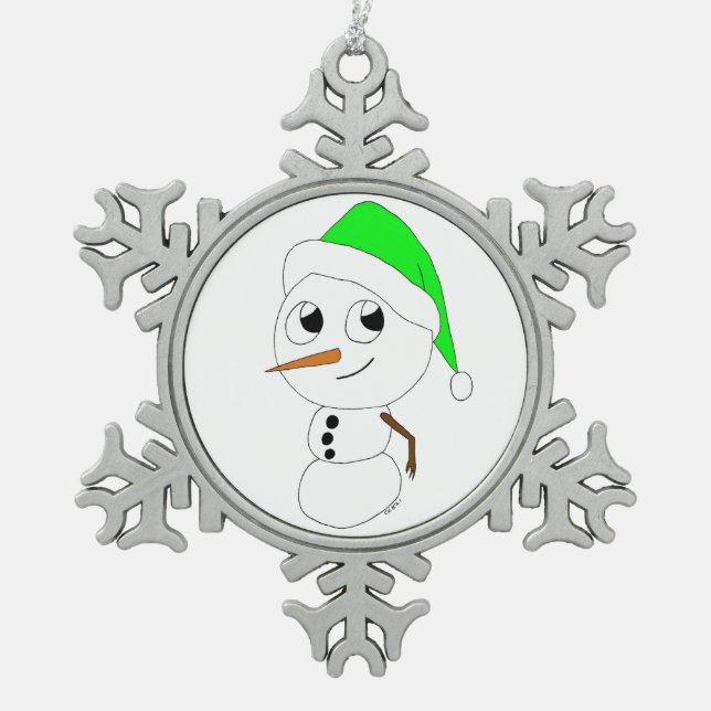 Ornement Flocon De Neige chibi snowman (Devant)