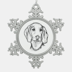 Ornement Flocon De Neige Chien-chien dragon