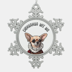 Ornement Flocon De Neige Chihuahua wee wa