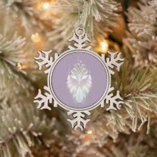 Ornement Flocon De Neige Chouette Oracle Pastel Purple