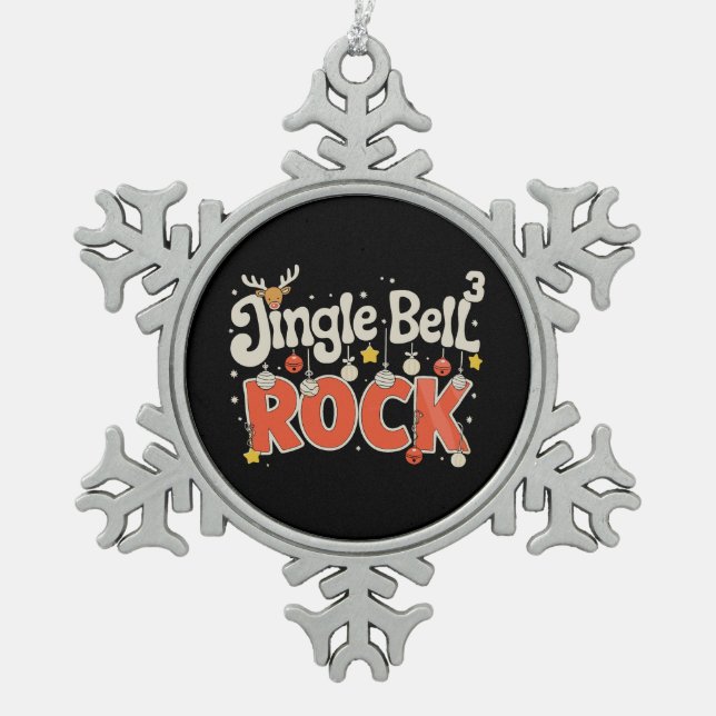 Ornement Flocon De Neige Christmas Jingle Bells 3 Math Rock Xmas Holiday (Devant)