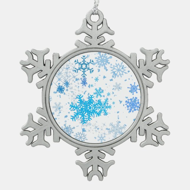 Ornement Flocon De Neige Chute de neige de Noël (Devant)