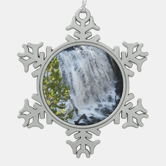 Ornement Flocon De Neige Chute d'eau de Yellowstone (Devant)