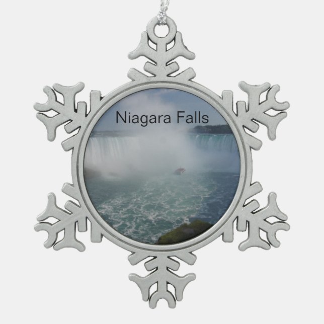 Ornement Flocon De Neige Chutes de fer à cheval à Niagara Falls (Devant)