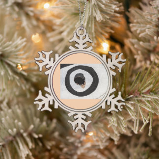 Ornement Flocon De Neige cible déchirures en céramique boule de noël orneme