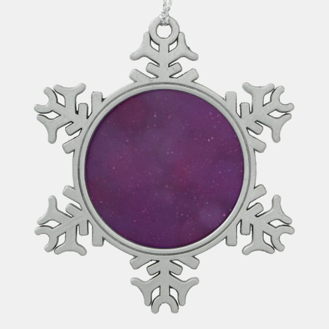 Ornement Flocon De Neige Ciel d'étoile violette (Devant)