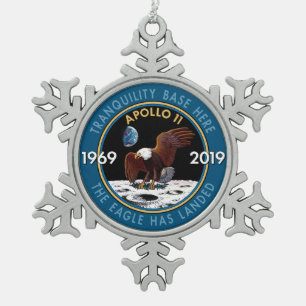 Ornement Flocon De Neige Cinquantième insignes de correction de mission