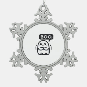 Ornement Flocon De Neige Citation drôle de désapprobation Boo
