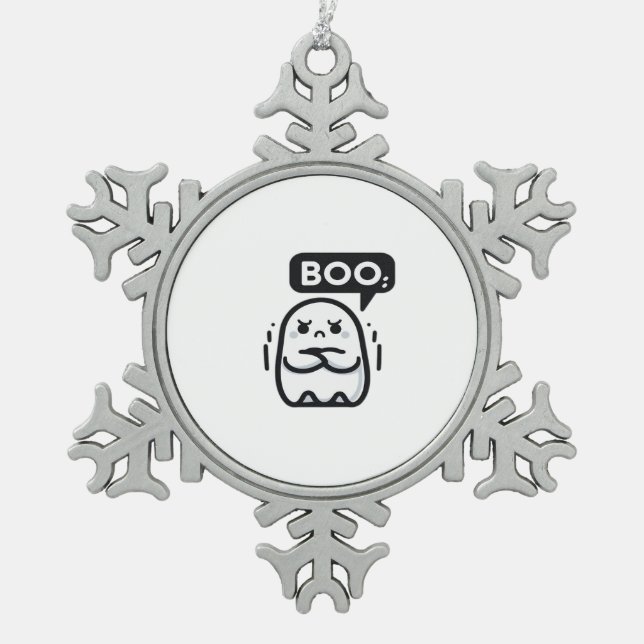 Ornement Flocon De Neige Citation drôle de désapprobation Boo (Devant)