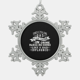 Ornement Flocon De Neige Citations grand-père   On M'Appelle Papa