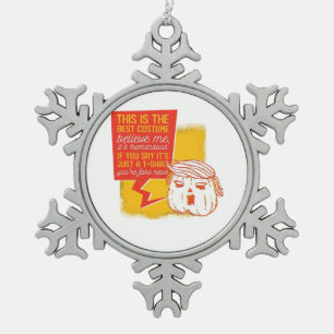 Ornement Flocon De Neige Citrouille Trumpkin Drôle Citation d'Halloween