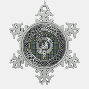 Ornement Flocon De Neige Clan Campbell Crest & Tartan Knot