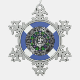Ornement Flocon De Neige Clan Farquharson Crest & Tartan Knot