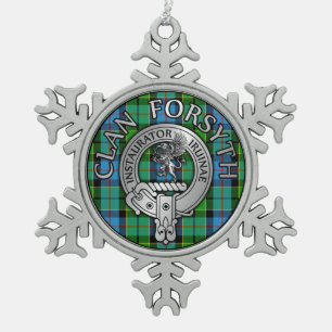 Ornement Flocon De Neige Clan Forsyth Crest & Tartan