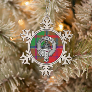 Ornement Flocon De Neige Clan Grant Crest & Tartan