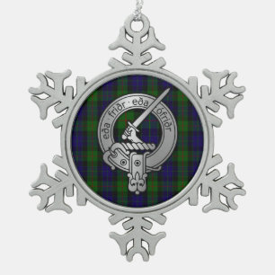Ornement Flocon De Neige Clan Gunn Crest & Tartan - Old Norse