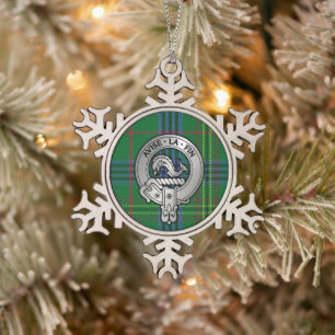 Ornement Flocon De Neige Clan Kennedy Crest & Tartan
