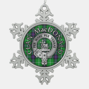Ornement Flocon De Neige Clan MacDonald Crest & Tartan