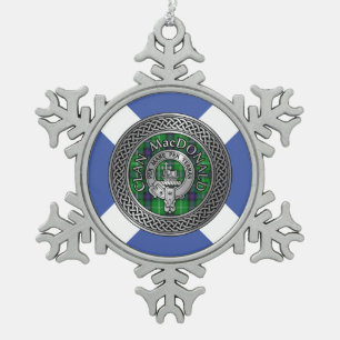 Ornement Flocon De Neige Clan MacDonald Crest & Tartan Knot