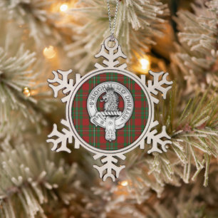 Ornement Flocon De Neige Clan MacGregor Crest & Tartan