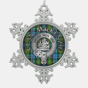 Ornement Flocon De Neige Clan MacKenzie Crest & Tartan