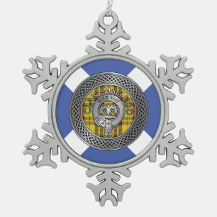Ornement Flocon De Neige Clan MacLeod Crest & Tartan Knot