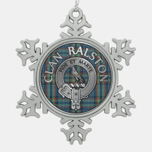 Ornement Flocon De Neige Clan Ralston Crest & Tartan