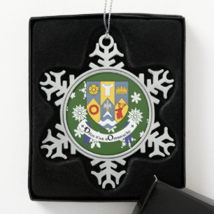 Ornement Flocon De Neige Clare Irlande Crest irlandais