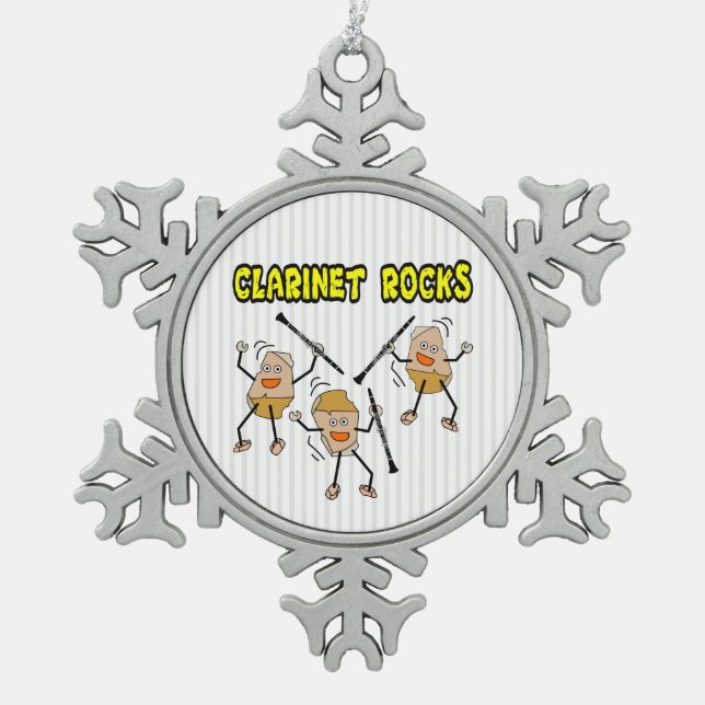 Ornement Flocon De Neige Clarinet Rocks (Devant)