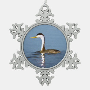 Ornement Flocon De Neige Clark's Grebe Painting - Art original pour les ois