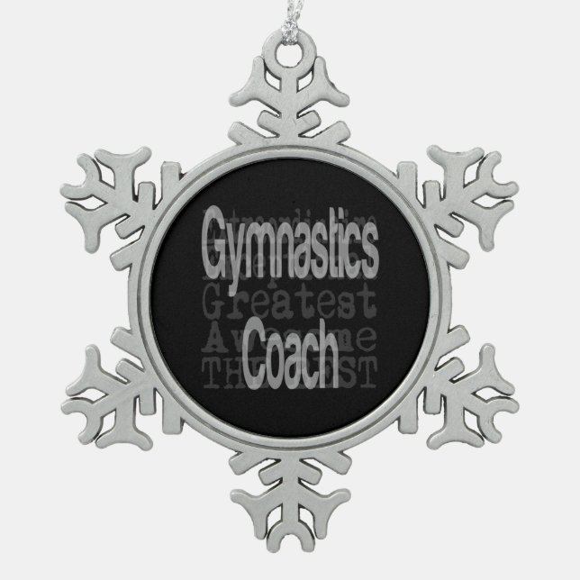 Ornement Flocon De Neige Coach Gymnastique Extraordinaire (Devant)