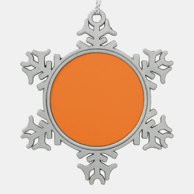 Ornement Flocon De Neige Code hexadécimal citrouille FF7518 (Devant)