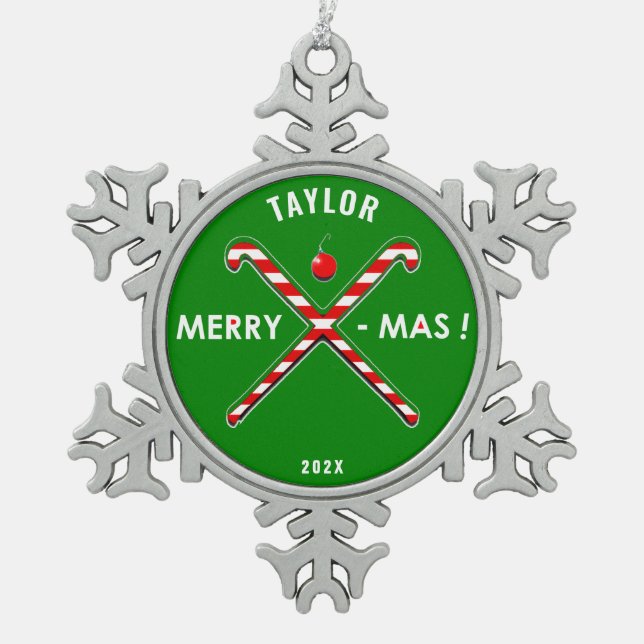 Ornement Flocon De Neige Collectif de hockey sur gazon (Devant)