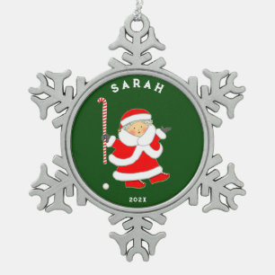 Ornement Flocon De Neige Collectif de hockey sur gazon personnalisé