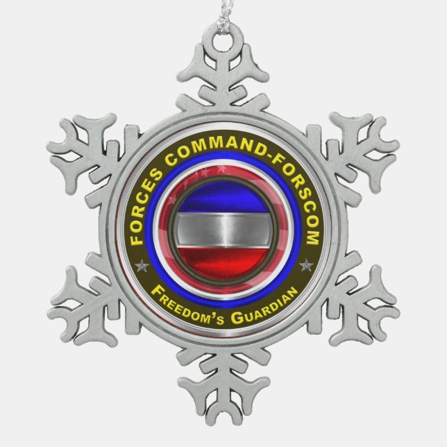 Ornement Flocon De Neige Commandement des Forces de l'Armée de terre - FORS (Devant)
