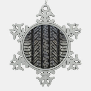Ornement Flocon De Neige Conception de la texture du fil en caoutchouc noir