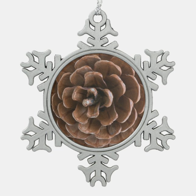 Ornement Flocon De Neige Cône de pin (Devant)