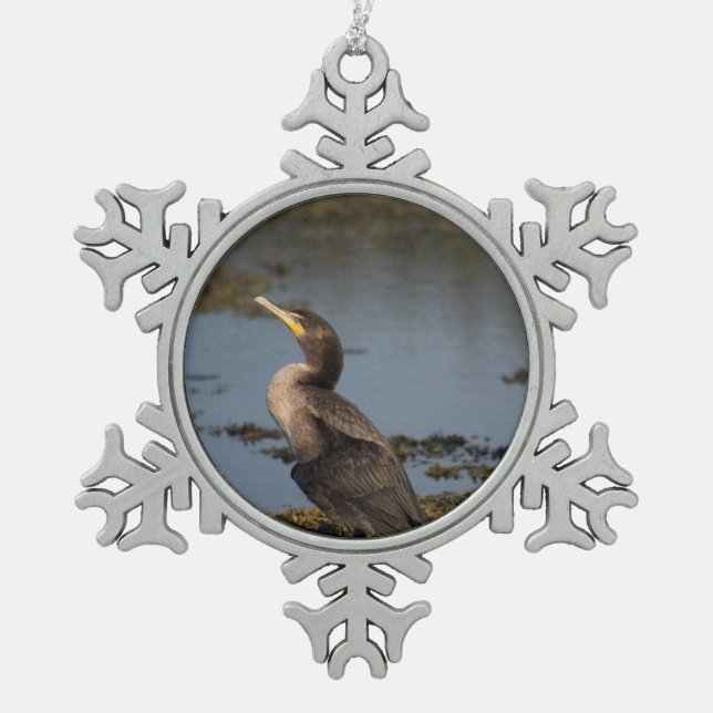 Ornement Flocon De Neige Cormoran à double crête (Devant)