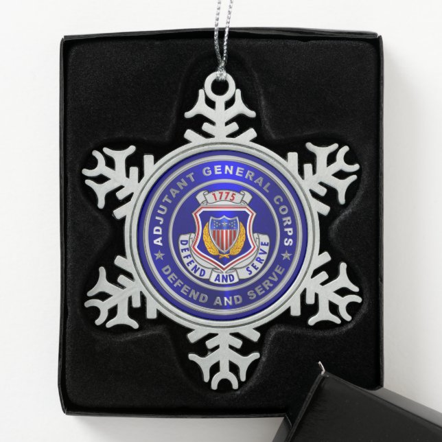 Ornement Flocon De Neige Corps du général adjoint AG Noël (Boîte)
