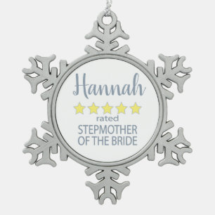 Ornement Flocon De Neige Cortège de Mariage & de Mariée 5 étoiles Belle-mèr