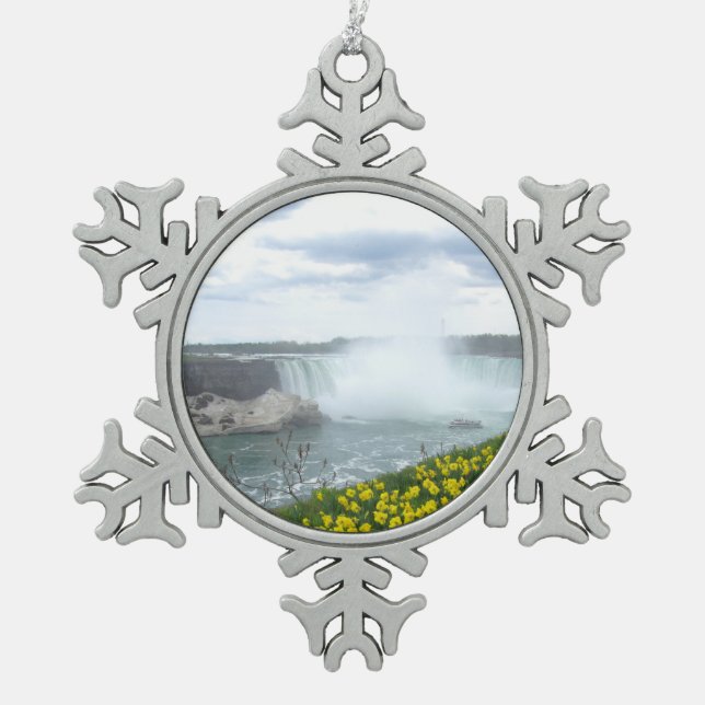 Ornement Flocon De Neige Côté de Canadien de chutes du Niagara (Devant)