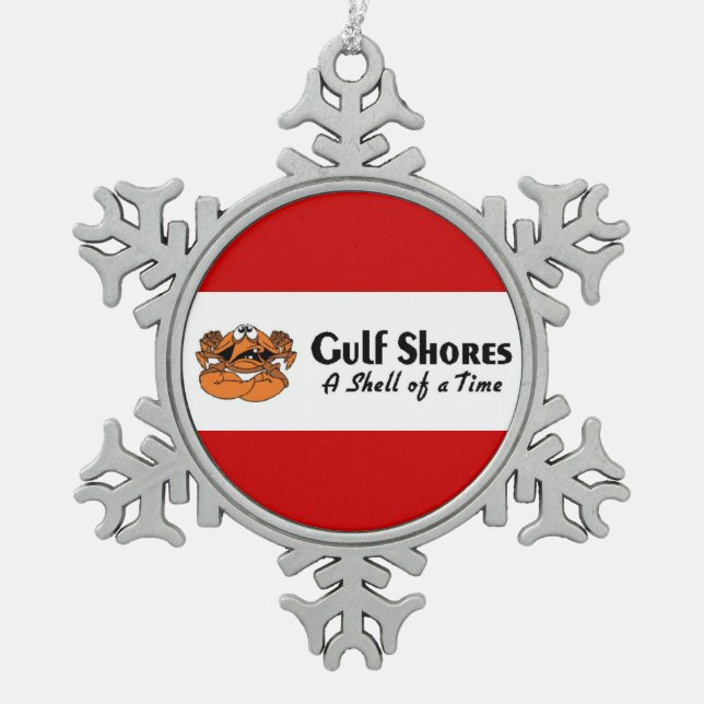 Ornement Flocon De Neige Côte du Golfe Crabe de l'Alabama (Devant)