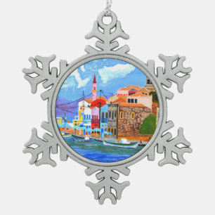 Ornement Flocon De Neige Côte grecque
