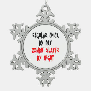 Ornement Flocon De Neige Couche régulière Zombie