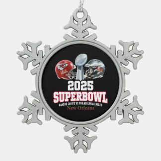 Ornement Flocon De Neige Coupe du Super Bowl 2025