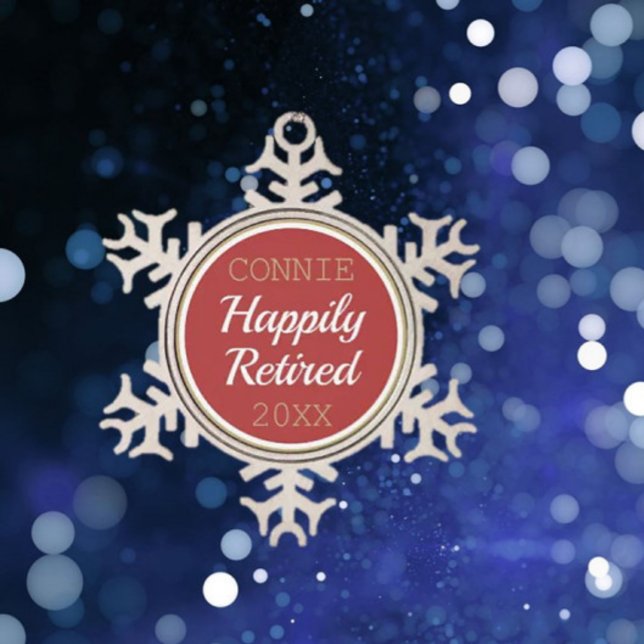 Ornement Flocon De Neige Coupe personnalisée Retraite ornement de Noël (Créateur téléchargé)