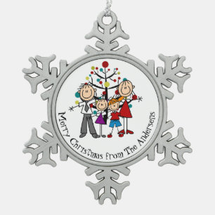 Ornement Flocon De Neige Couple personnalisé, Garçon, Ornament Fille Snowfl