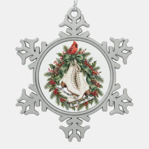 Ornement Flocon De Neige Couronne de Noël classique du patinage artistique 