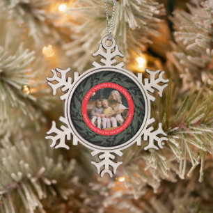 Ornement Flocon De Neige Couronne élégante de grand-mère photo Noël